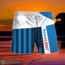 Summer American Flag Patch Natural Light Hawaiian Shorts