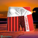 Summer American Flag Patch Lone Star Hawaiian Shorts