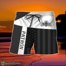 Summer American Flag Patch Tequila Patron Hawaiian Shorts
