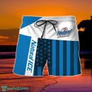 Summer American Flag Patch Natural Ice Hawaiian Shorts