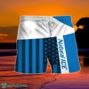 Summer American Flag Patch Natural Ice Hawaiian Shorts