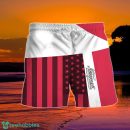Summer American Flag Patch Narragansett Beer Hawaiian Shorts