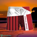 Summer American Flag Patch Stella Artois Hawaiian Shorts