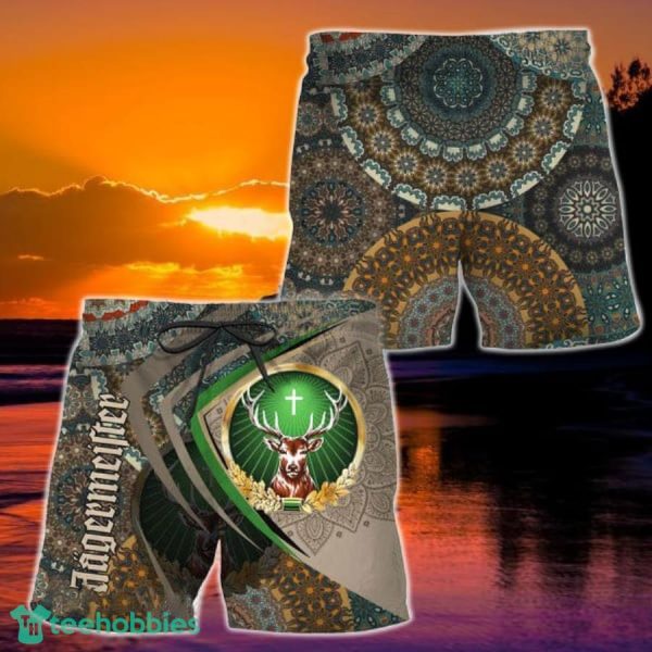 Summer Boho Mandala Jagermeister Hawaiian Shorts