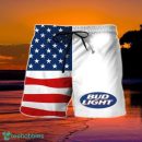 USA Flag Fourth Of July Bud Light Hawaiian Shorts