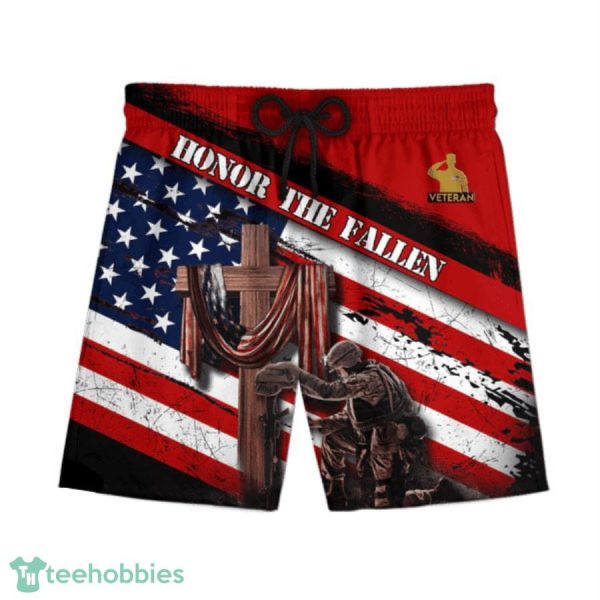 US Flag Honor The Fallen Veteran Shorts