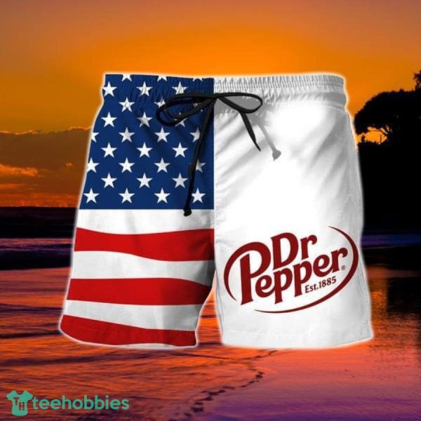 USA Flag Fourth Of July Dr Pepper Hawaiian Shorts - Image 2