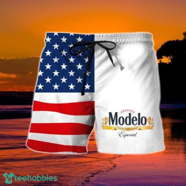 USA Flag Fourth Of July Modelo Hawaiian Shorts - Image 2