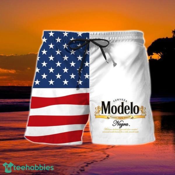 USA Flag Fourth Of July Modelo Negra Hawaiian Shorts