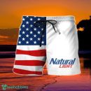 USA Flag Fourth Of July Natural Light Hawaiian Shorts
