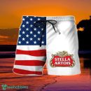 USA Flag Fourth Of July Stella Artois Hawaiian Shorts