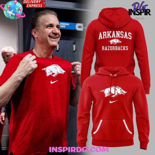 Arkansas Razorbacks Men's Basketball 2025 Red Hoodie