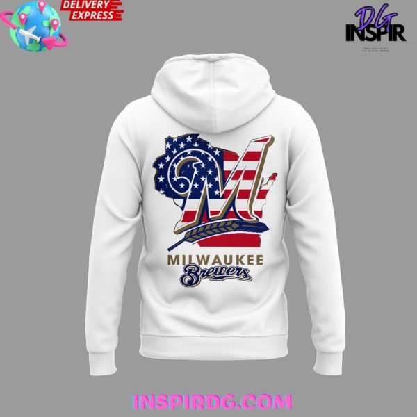 Special Happy 4th Of July Milwaukee Brewers Hoodie - Image 3