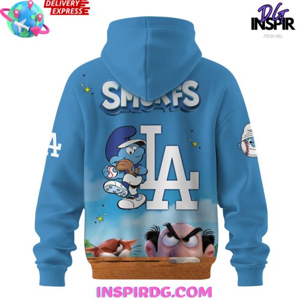 Los Angeles Dodgers MLB x The Smurfs Night Special Edition Hoodie - Image 3