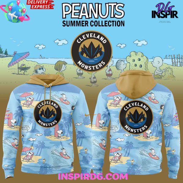 Cleveland Monsters Peanuts Summer Collection Hoodie