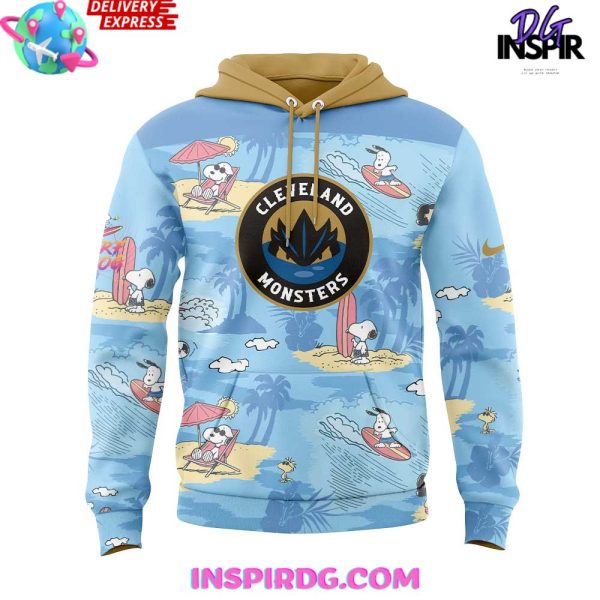 Cleveland Monsters Peanuts Summer Collection Hoodie - Image 2