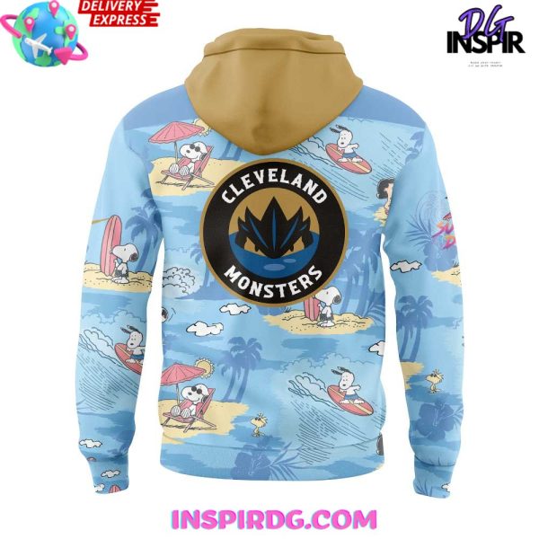 Cleveland Monsters Peanuts Summer Collection Hoodie - Image 3