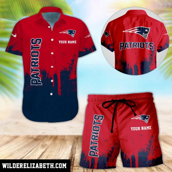 New England Patriots Hawaiian shirt and shorts set, hawaiian shirt short set, New England Patriots Hawaiian shirt PE18