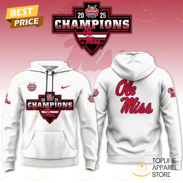2025 Gator Bowl Gameday Ole Miss Rebels Hoodie - White