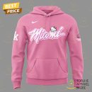 2025 Miami Heat Basketball x Hello Kitty Night Hoodie - Pink