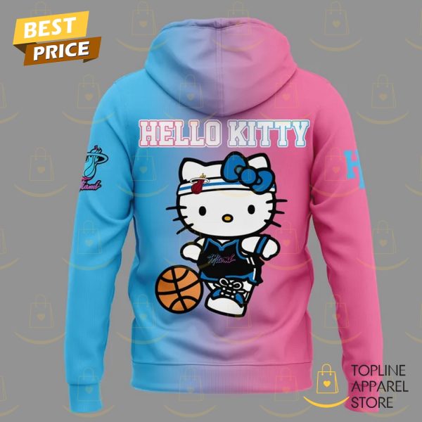 2025 Miami Heat Basketball x Hello Kitty Night Hoodie - Image 3