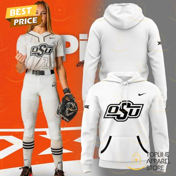 2025 OSU Cowgirl Softball Logo Hoodie - White