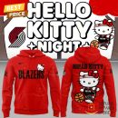 2025 Portland Trail Blazers x Hello Kitty Night Hoodie - Red