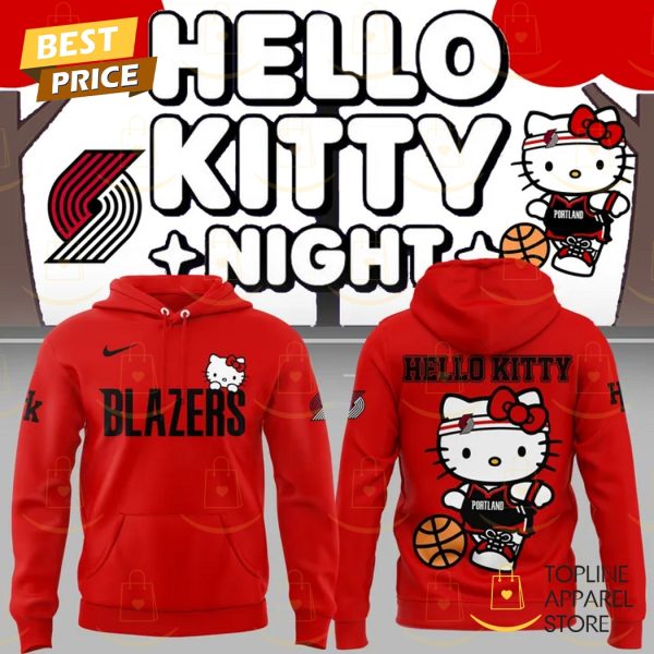 2025 Portland Trail Blazers x Hello Kitty Night Hoodie - Red