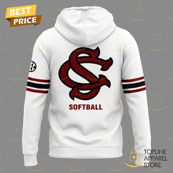 2025 South Carolina Gamecocks Softball Hoodie - White - Image 3