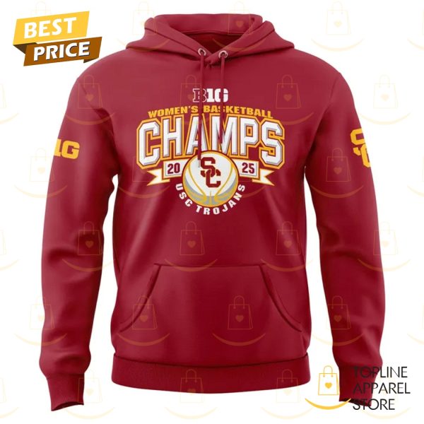 2025 USC Trojans Big Ten Champions Basketball Hoodie - Image 2