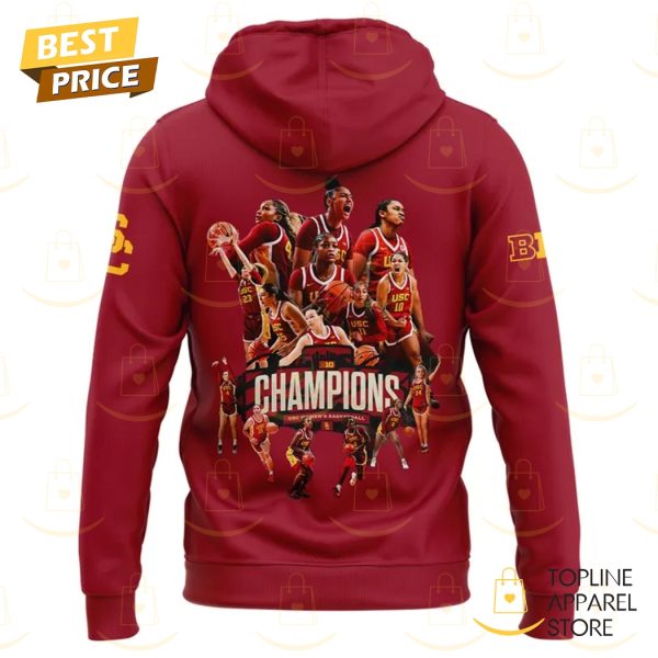 2025 USC Trojans Big Ten Champions Basketball Hoodie - Image 3