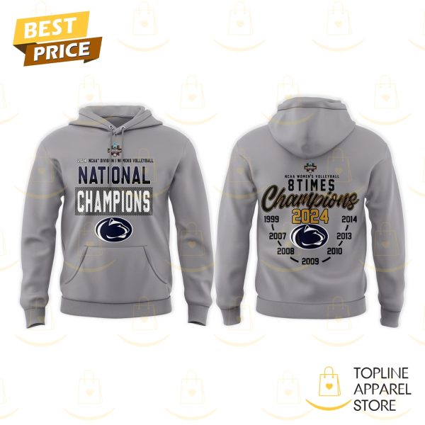 8 Time National Penn State Nittany Lions Women Volleyball Champions 2024-2025 Hoodie - Image 2