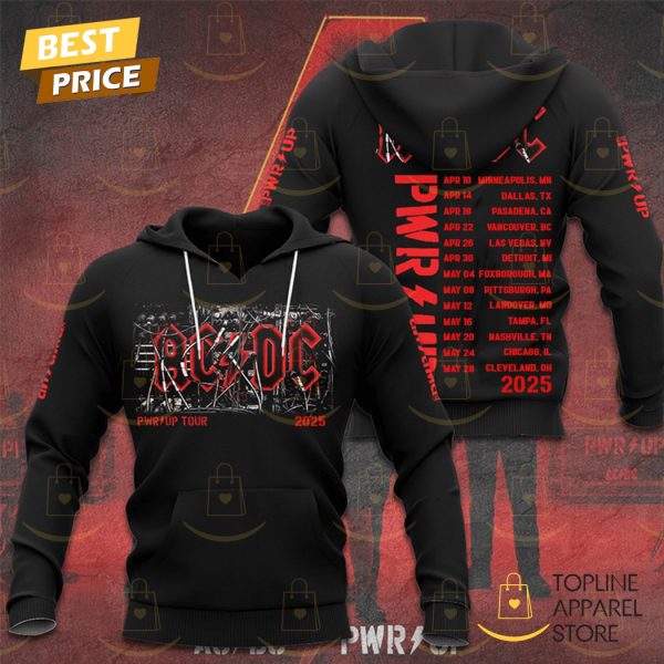 AC DC Pwr Up 2025 Design Hoodie - Black