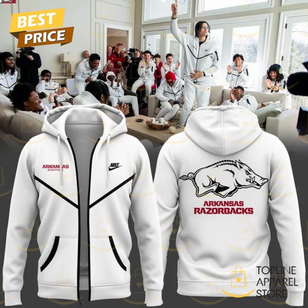 Arkansas Razorbacks Mens Basketball 2025 Zip Hoodie