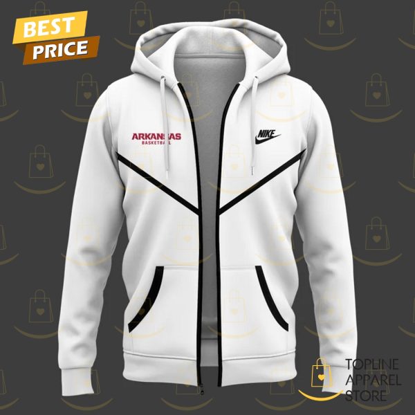 Arkansas Razorbacks Mens Basketball 2025 Zip Hoodie - Image 2