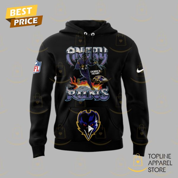 Baltimore Ravens 2024-2025 Angry Runs Derrick Henry Hoodie - Image 2