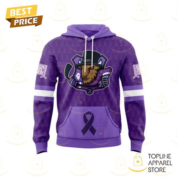 Bloomington Bison Hockey Fights Cancer 2025 Hoodie - Image 2