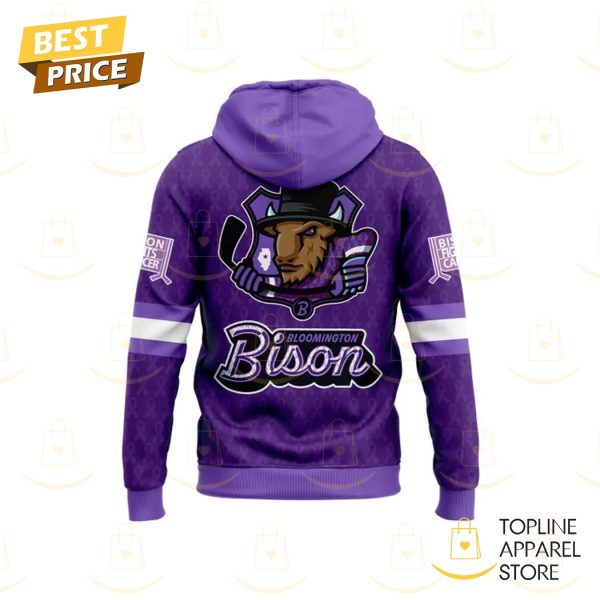 Bloomington Bison Hockey Fights Cancer 2025 Hoodie - Image 3