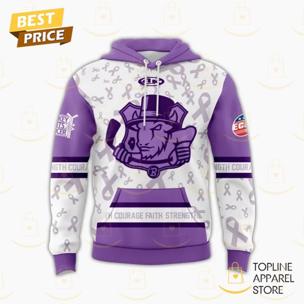 Bloomington Bison Hockey Fights Cancer 2025 Hoodie - Image 2