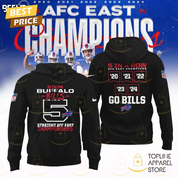 Buffalo Bills 2024-2025 AFC East Division Champions Hoodie - Black
