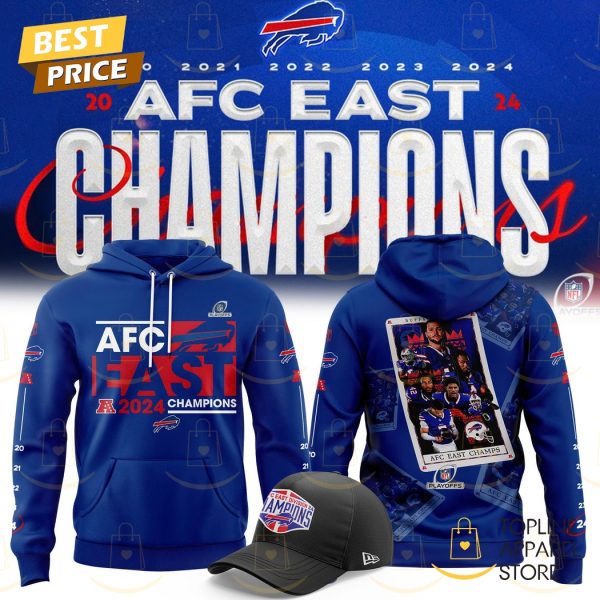 Buffalo Bills 2024-2025 AFC East Division Champions Hoodie - Blue