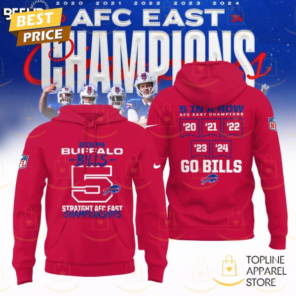 Buffalo Bills 2024-2025 AFC East Division Champions Hoodie - Red