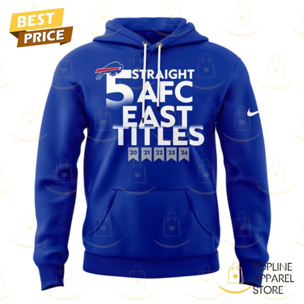 Buffalo Bills Royal Five-Straight AFC East Division Champions Our Time Is Now Hoodie - Image 2