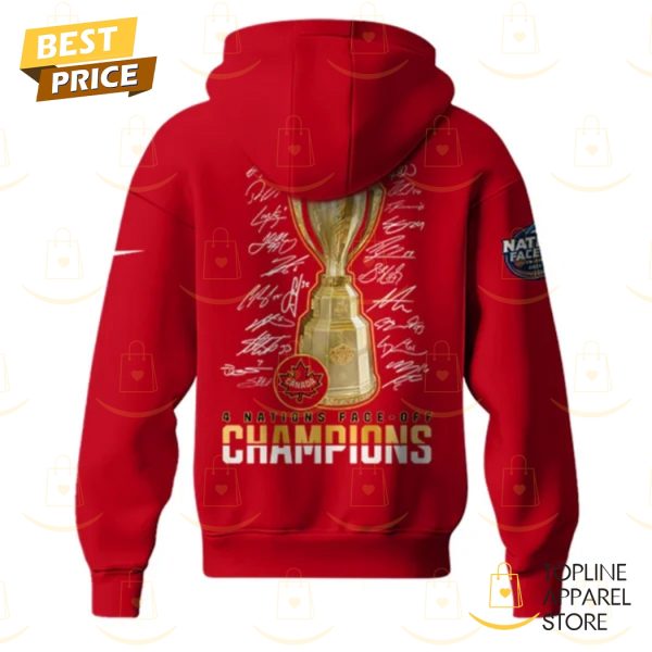 Canada 2025 4 Nations Face Off Champions Signature Hoodie - Image 3