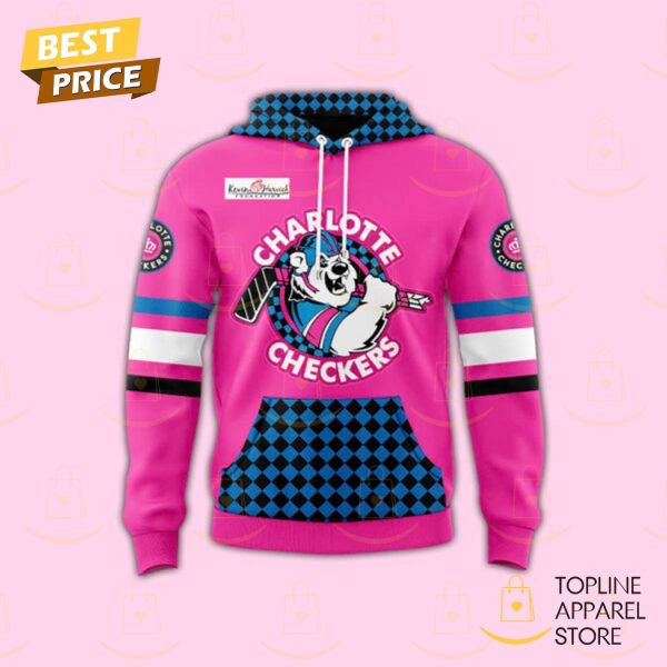 Charlotte Checkers Neon Night Hoodie - Pink - Image 2