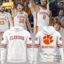 Clemson Tigers Men Basketball Hoodie - White