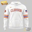 Clemson Tigers Men Basketball Hoodie - White