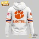 Clemson Tigers Men Basketball Hoodie - White
