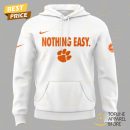 Clemson Tigers Basketball Nothing Easy Hoodie - White