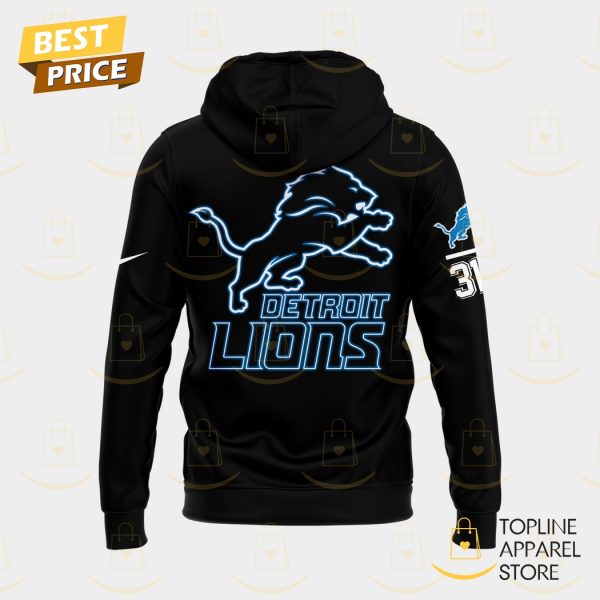 Detroit Lions 313 Design Logo Hoodie - Black - Image 3